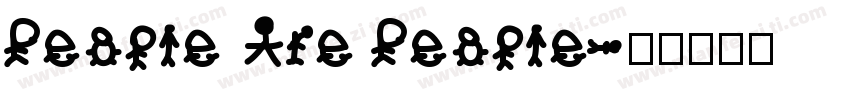 People Are People字体转换